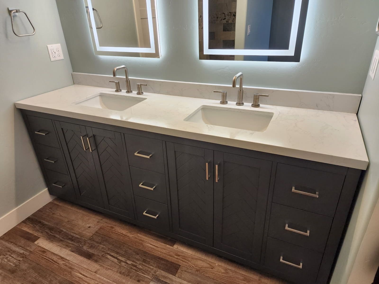Double Vanity Installation in Springville
